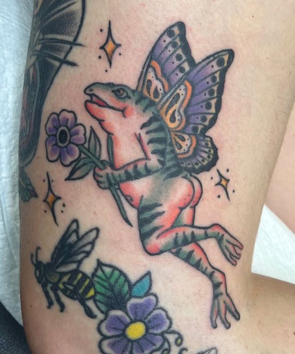 frog butterfly tattoo gabriella